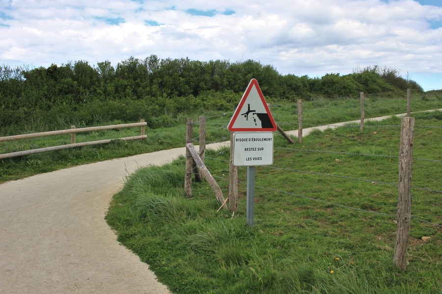 Le panneau risque d'éboulement