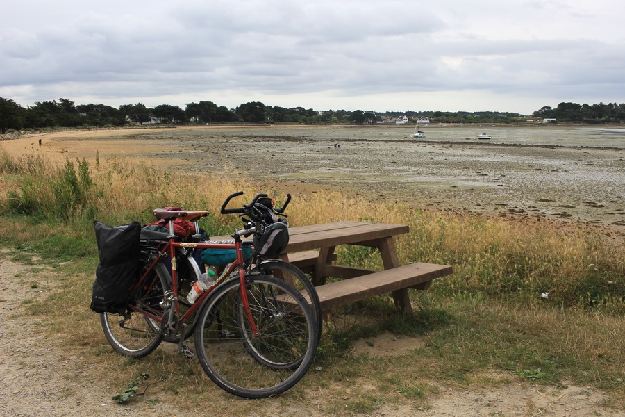 la baie à marée basse